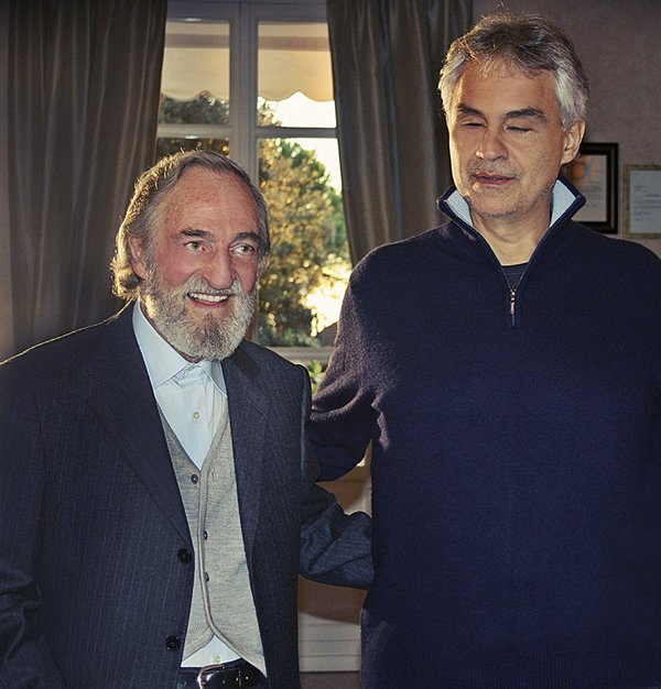 Pier Franco Marcenaro and Andrea Bocelli